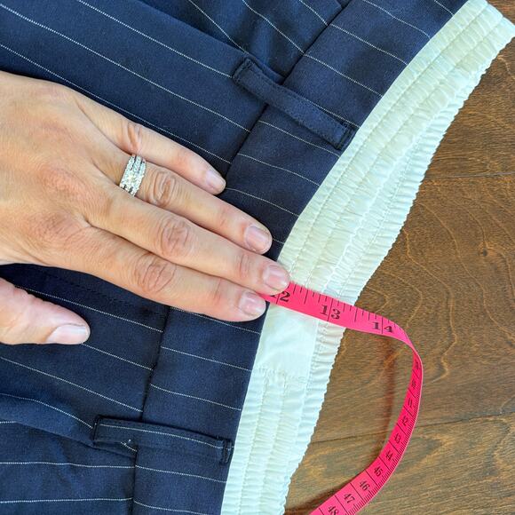 Wild Fable Wide Leg Boxer Trouser High Rise Blue PInstripe NEW Size Small - Picture 4 of 8